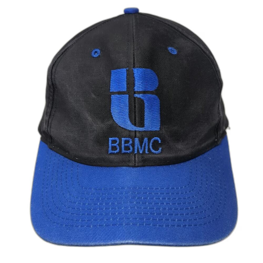 Attractive Headwear Snapback Hat Black Blue One Size BBMC Logo Green Underbrim
